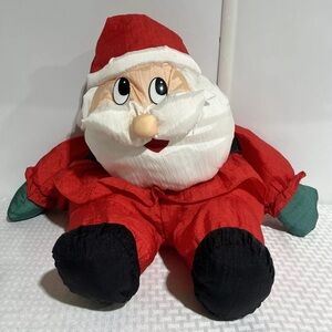 TB Trading Co Vintage Christmas Santa Claus Plush Stuffed Nylon 21" TOY.